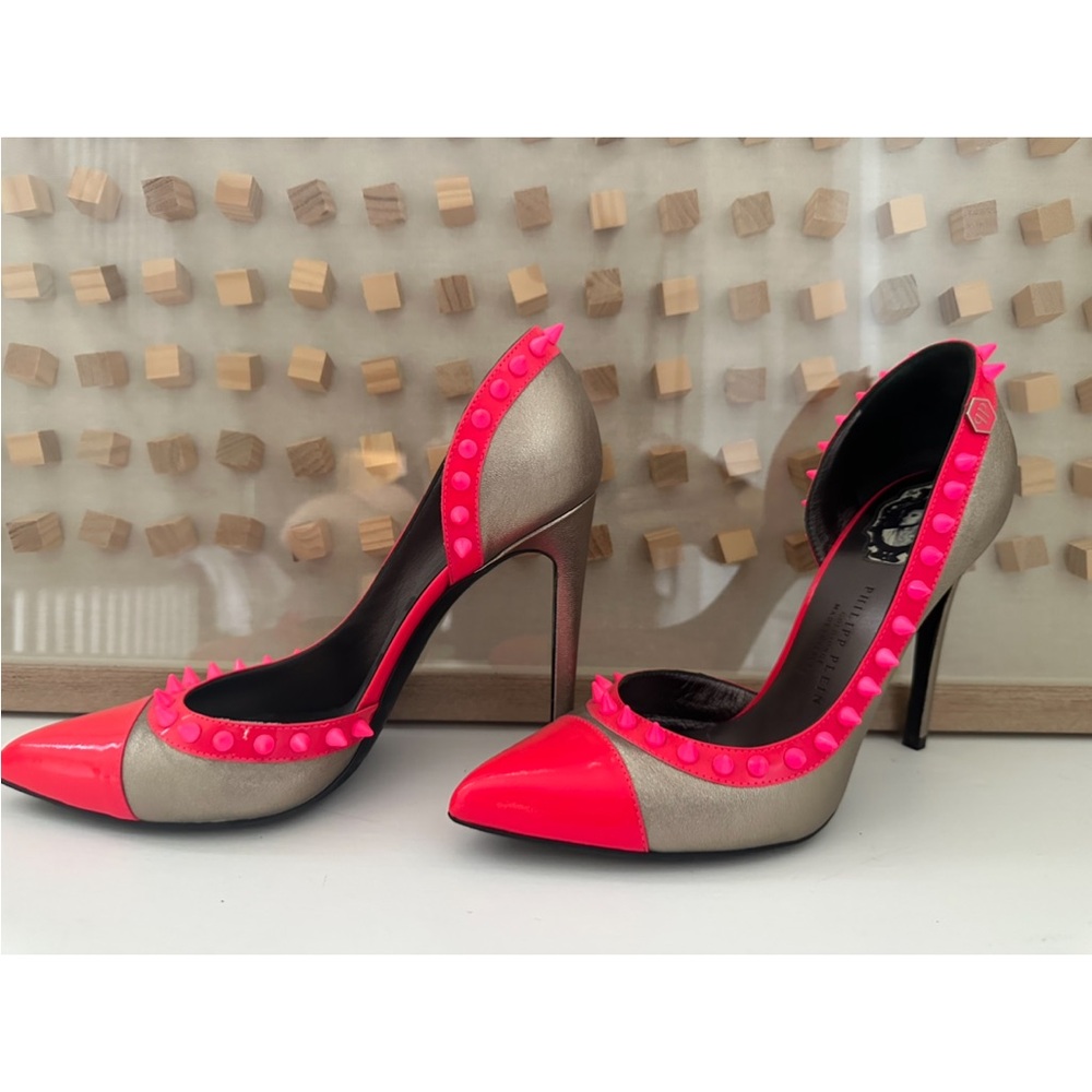 Philipp Plein Neon Spike Heels